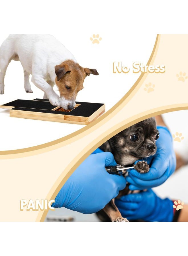 Hanaive Dog Nails Scratch Pad and Dog Nail Clippers Set Dog Scratch Square Board with Treat Box Nail Grinder Self Scratcher Pet Nail File Board with Sandpaper for Nail Trimming - Image 4